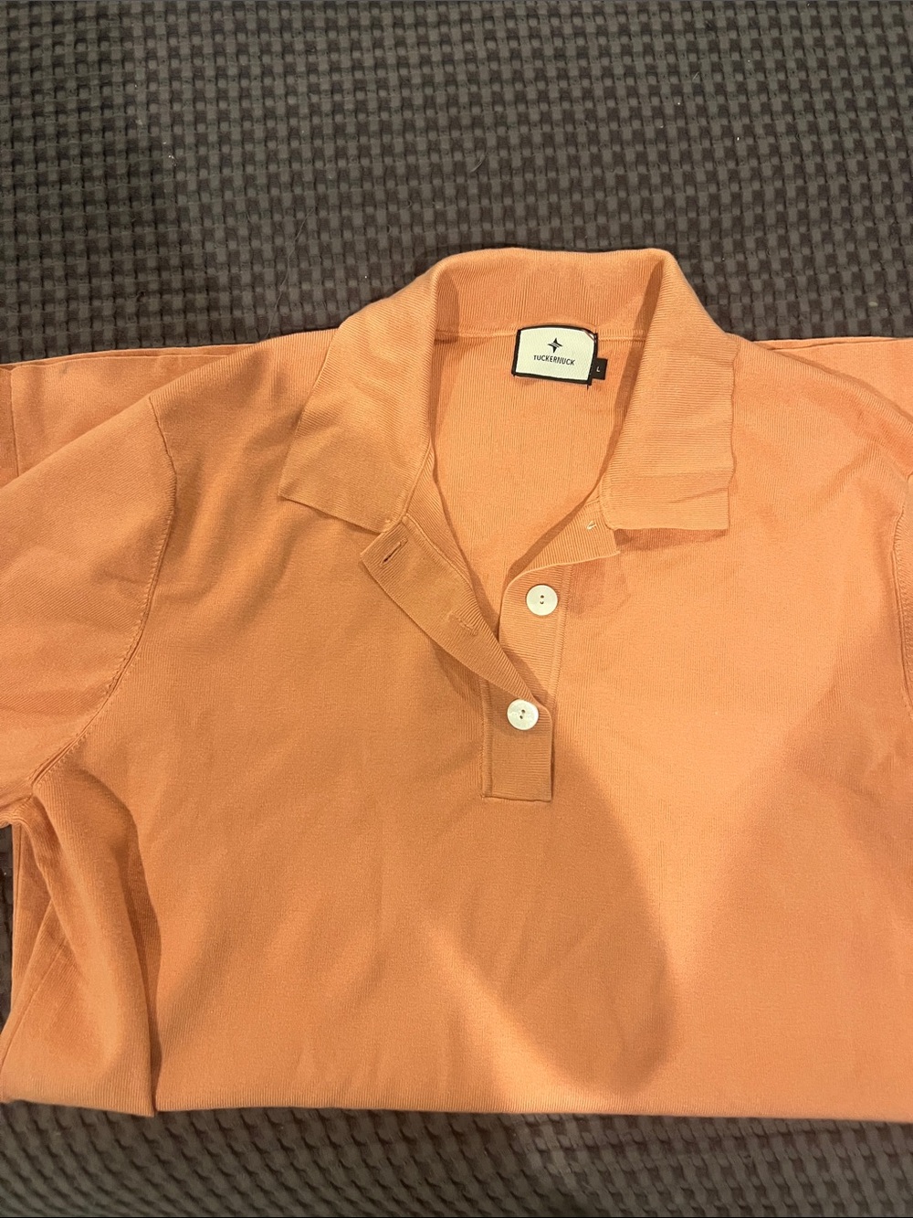 Tuckernuck Men's Knit Orange Polo Shirt